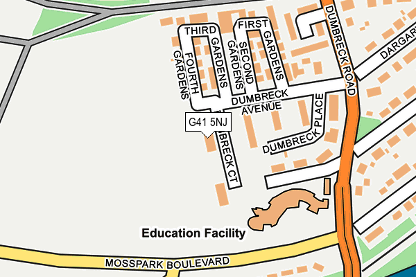 G41 5NJ map - OS OpenMap – Local (Ordnance Survey)