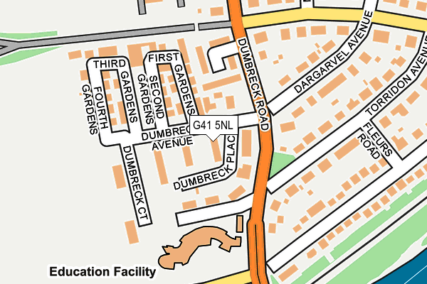 G41 5NL map - OS OpenMap – Local (Ordnance Survey)