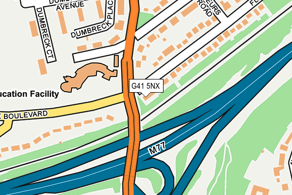 G41 5NX map - OS OpenMap – Local (Ordnance Survey)