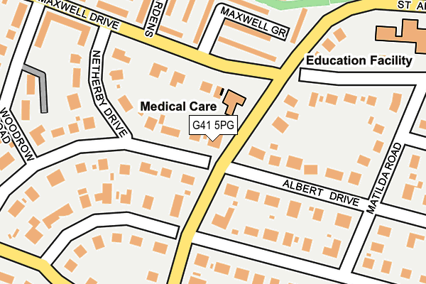 G41 5PG map - OS OpenMap – Local (Ordnance Survey)