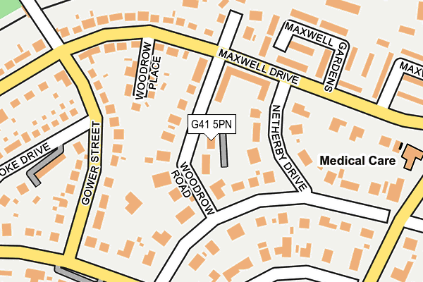 G41 5PN map - OS OpenMap – Local (Ordnance Survey)