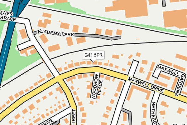 G41 5PR map - OS OpenMap – Local (Ordnance Survey)