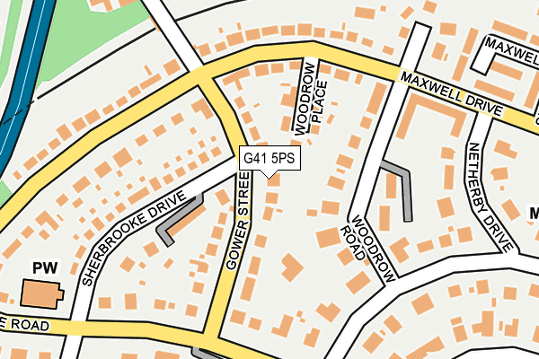 G41 5PS map - OS OpenMap – Local (Ordnance Survey)