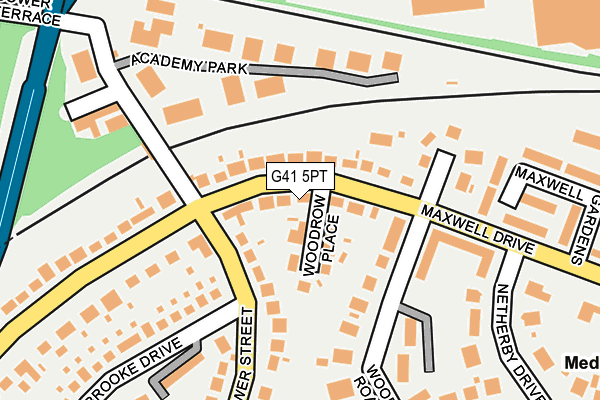 G41 5PT map - OS OpenMap – Local (Ordnance Survey)