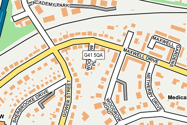 G41 5QA map - OS OpenMap – Local (Ordnance Survey)