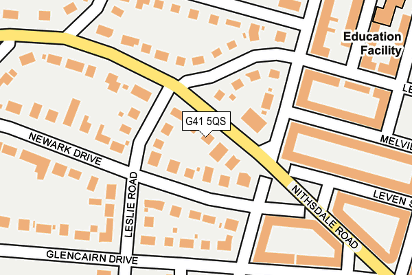 G41 5QS map - OS OpenMap – Local (Ordnance Survey)