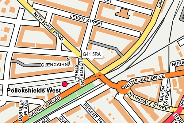 G41 5RA map - OS OpenMap – Local (Ordnance Survey)