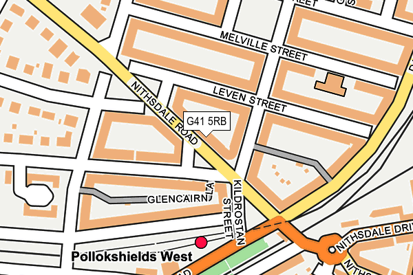 G41 5RB map - OS OpenMap – Local (Ordnance Survey)