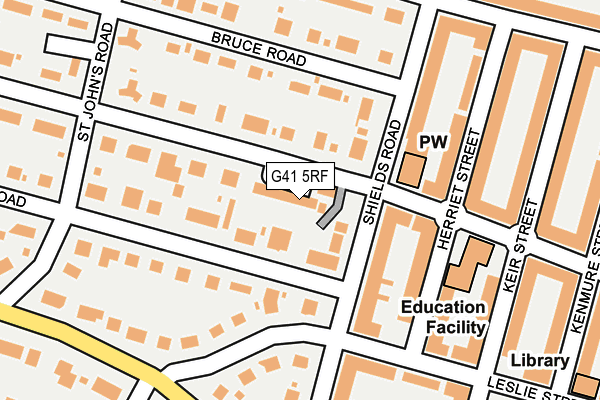 G41 5RF map - OS OpenMap – Local (Ordnance Survey)