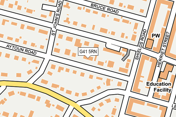 G41 5RN map - OS OpenMap – Local (Ordnance Survey)