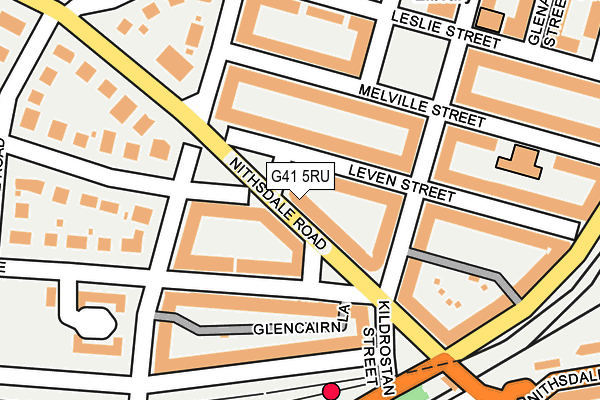 G41 5RU map - OS OpenMap – Local (Ordnance Survey)
