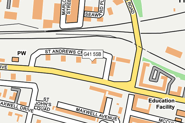 G41 5SB map - OS OpenMap – Local (Ordnance Survey)