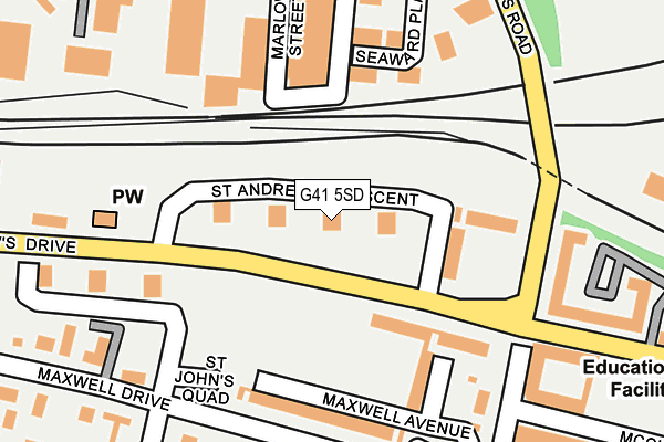 G41 5SD map - OS OpenMap – Local (Ordnance Survey)