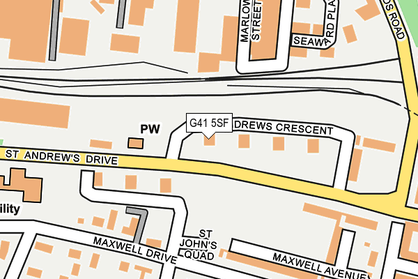 G41 5SF map - OS OpenMap – Local (Ordnance Survey)