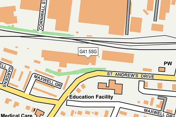 G41 5SG map - OS OpenMap – Local (Ordnance Survey)