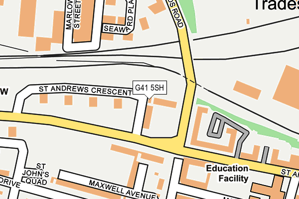 G41 5SH map - OS OpenMap – Local (Ordnance Survey)