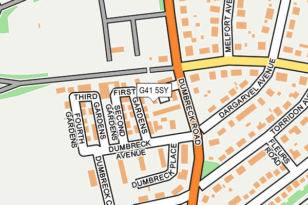 G41 5SY map - OS OpenMap – Local (Ordnance Survey)