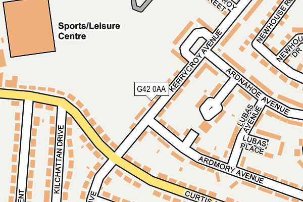 G42 0AA map - OS OpenMap – Local (Ordnance Survey)