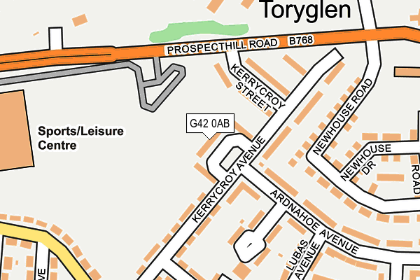 G42 0AB map - OS OpenMap – Local (Ordnance Survey)