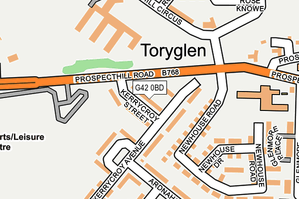 G42 0BD map - OS OpenMap – Local (Ordnance Survey)