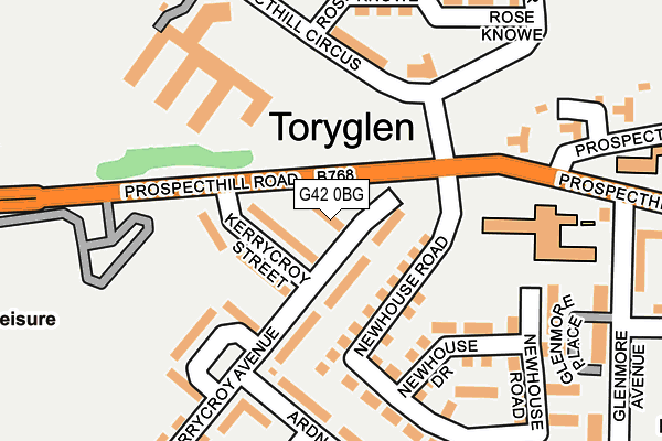 G42 0BG map - OS OpenMap – Local (Ordnance Survey)