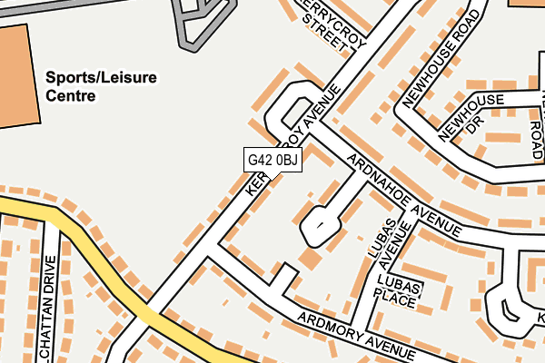 G42 0BJ map - OS OpenMap – Local (Ordnance Survey)