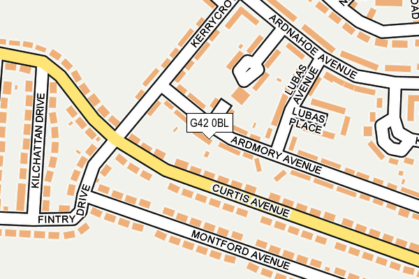 G42 0BL map - OS OpenMap – Local (Ordnance Survey)
