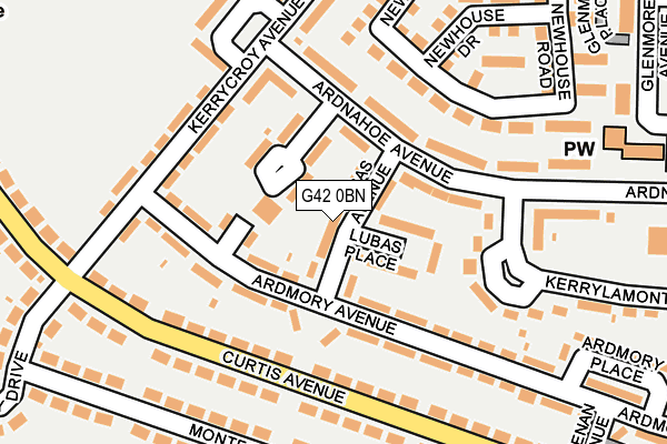 G42 0BN map - OS OpenMap – Local (Ordnance Survey)