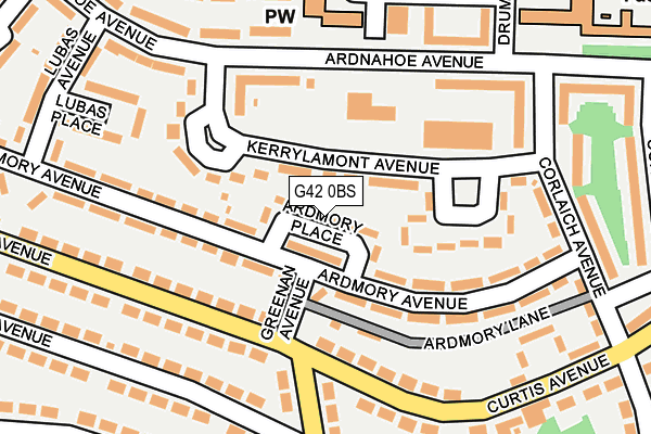 G42 0BS map - OS OpenMap – Local (Ordnance Survey)