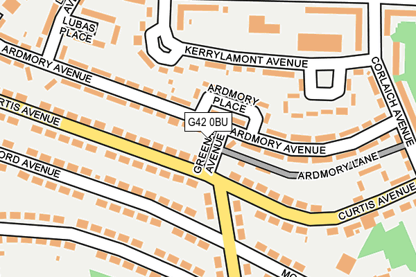 G42 0BU map - OS OpenMap – Local (Ordnance Survey)