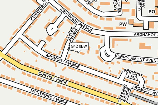 G42 0BW map - OS OpenMap – Local (Ordnance Survey)
