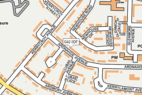 G42 0DF map - OS OpenMap – Local (Ordnance Survey)