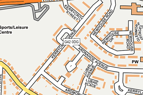 G42 0DG map - OS OpenMap – Local (Ordnance Survey)