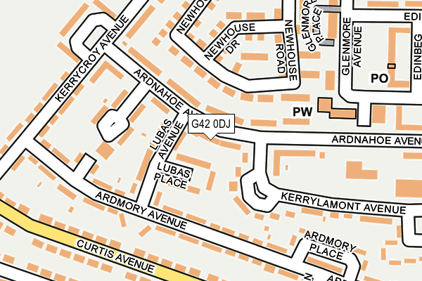 G42 0DJ map - OS OpenMap – Local (Ordnance Survey)