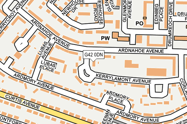 G42 0DN map - OS OpenMap – Local (Ordnance Survey)