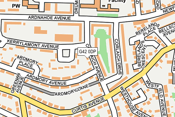 G42 0DP map - OS OpenMap – Local (Ordnance Survey)