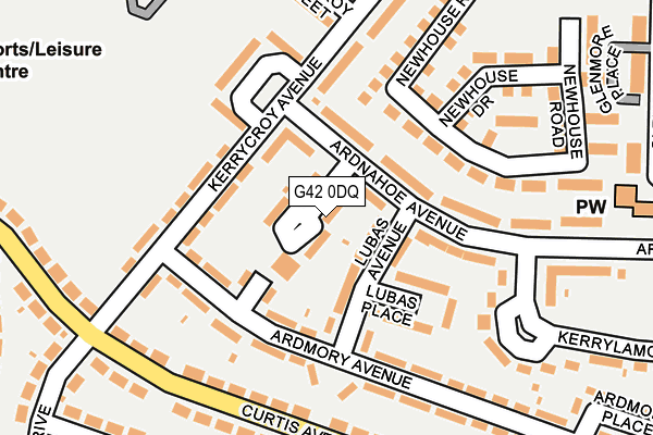 G42 0DQ map - OS OpenMap – Local (Ordnance Survey)