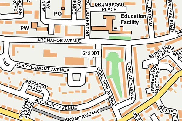 G42 0DT map - OS OpenMap – Local (Ordnance Survey)
