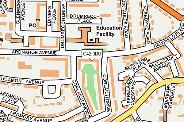 G42 0DU map - OS OpenMap – Local (Ordnance Survey)