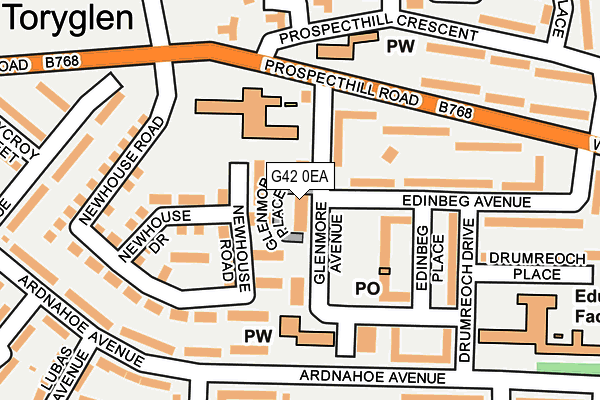 G42 0EA map - OS OpenMap – Local (Ordnance Survey)