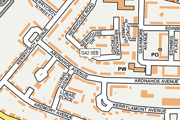 G42 0EB map - OS OpenMap – Local (Ordnance Survey)