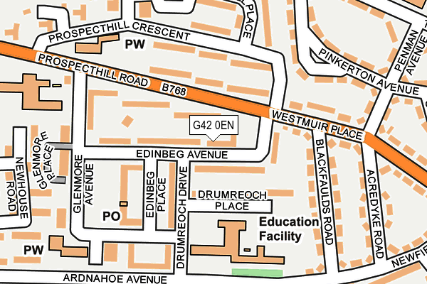 G42 0EN map - OS OpenMap – Local (Ordnance Survey)