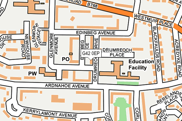 G42 0EP map - OS OpenMap – Local (Ordnance Survey)