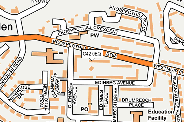 G42 0EQ map - OS OpenMap – Local (Ordnance Survey)