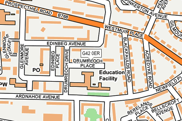 G42 0ER map - OS OpenMap – Local (Ordnance Survey)