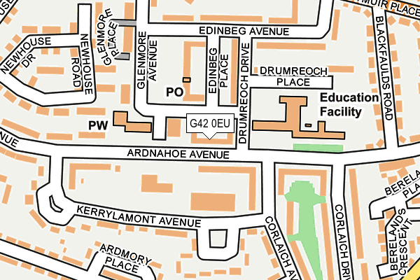 G42 0EU map - OS OpenMap – Local (Ordnance Survey)