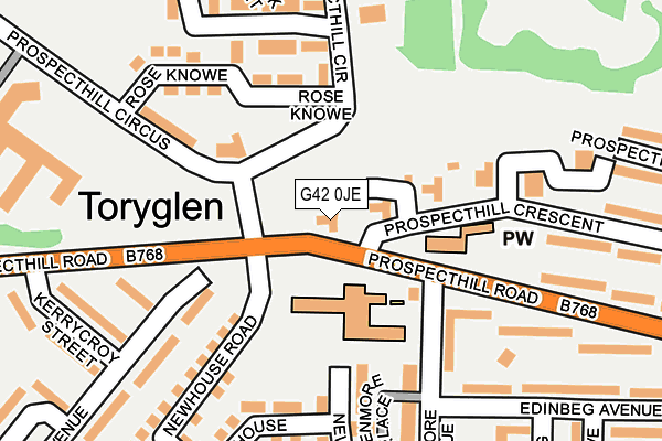 G42 0JE map - OS OpenMap – Local (Ordnance Survey)