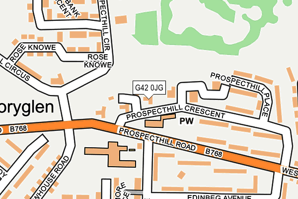 G42 0JG map - OS OpenMap – Local (Ordnance Survey)