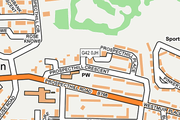 G42 0JH map - OS OpenMap – Local (Ordnance Survey)