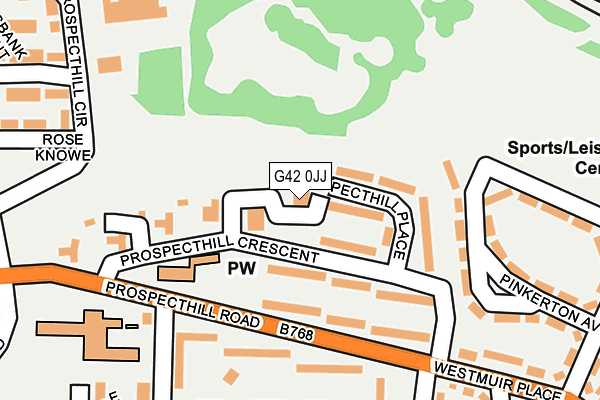 G42 0JJ map - OS OpenMap – Local (Ordnance Survey)